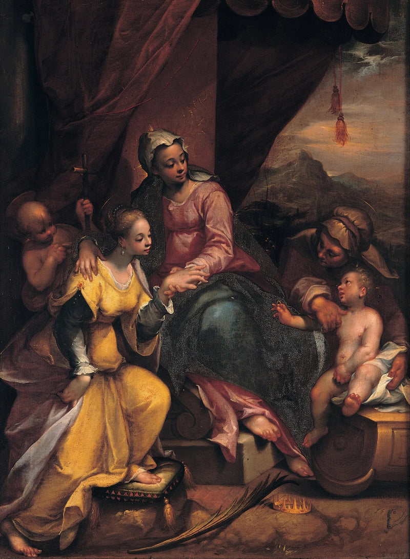 The Mystic Marriage of Saint Catherine - Denis Calvaert