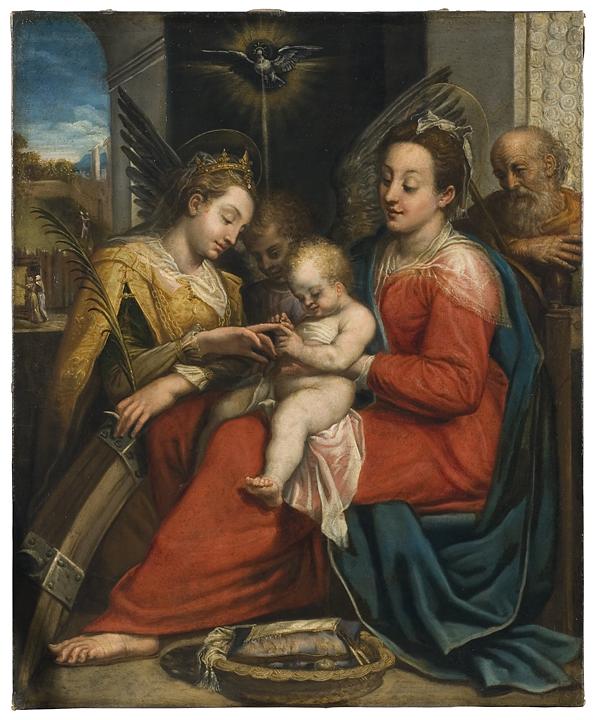 The Mystic Marriage of Saint Catherine - Denis Calvaert