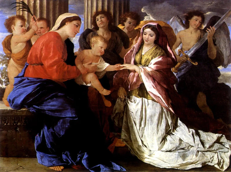The Mystic Marriage of Saint Catherine - Nicolas Poussin
