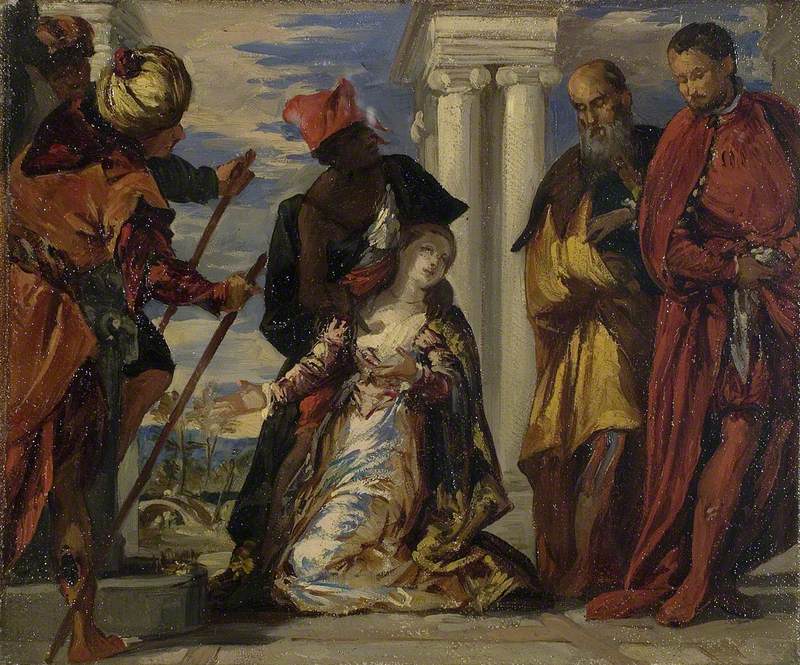 The Martyrdom of Saint Justine (sketch after Veronese) - Frederic Leighton