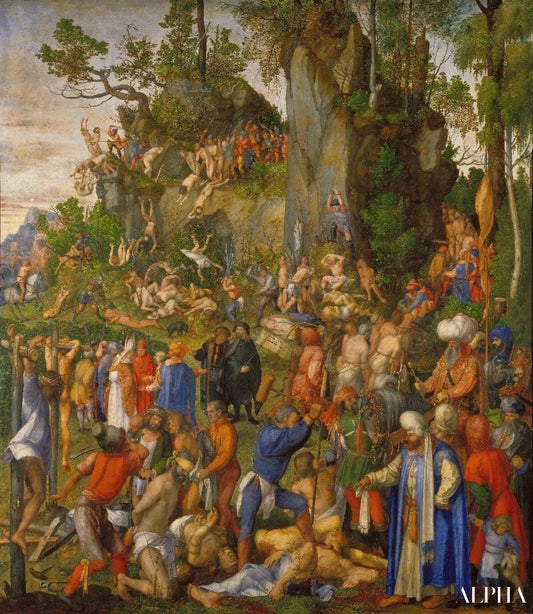 Le martyre des dix mille - Albrecht Dürer - Reproductions de tableaux et peintures haut de gamme