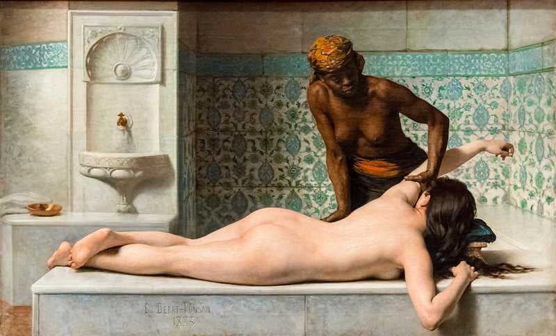 Le Massage. Scène de hammam - Édouard Debat