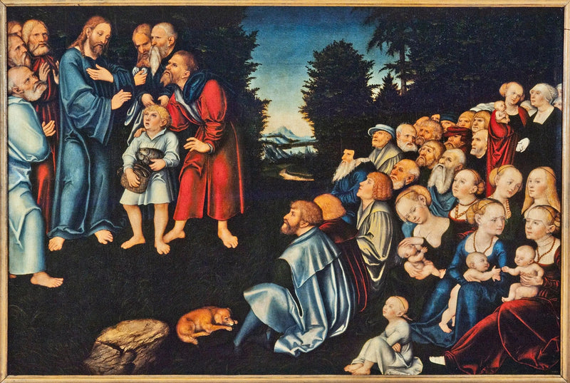 The miracle of the five loaves and two fishes - Lucas Cranach the Elder