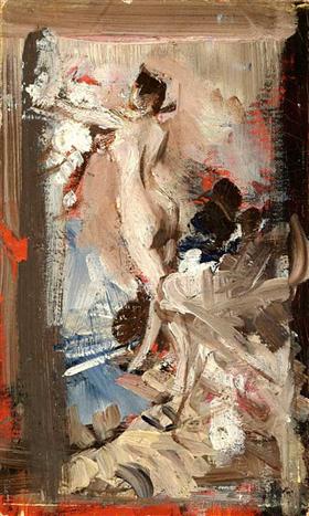 The artist's model, Montecatini - Giovanni Boldini