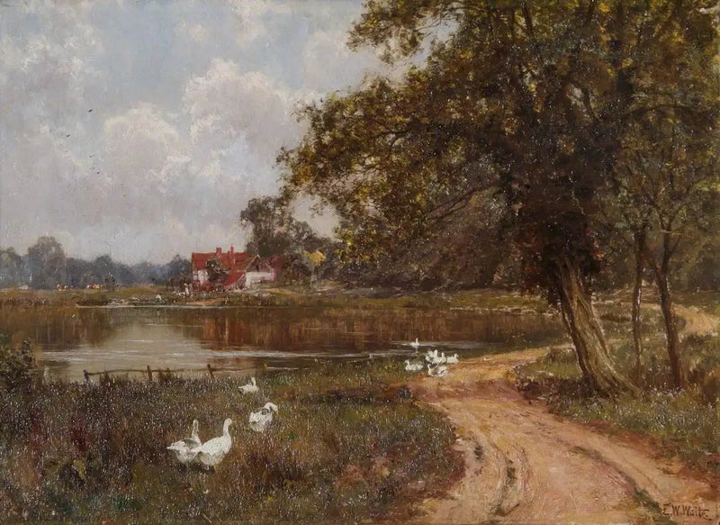 The Mole at Brockham, Surrey - Edward Wilkins Waite