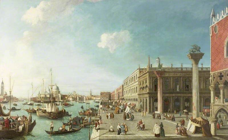 Le Molo, Venice, view towards the west - Canaletto