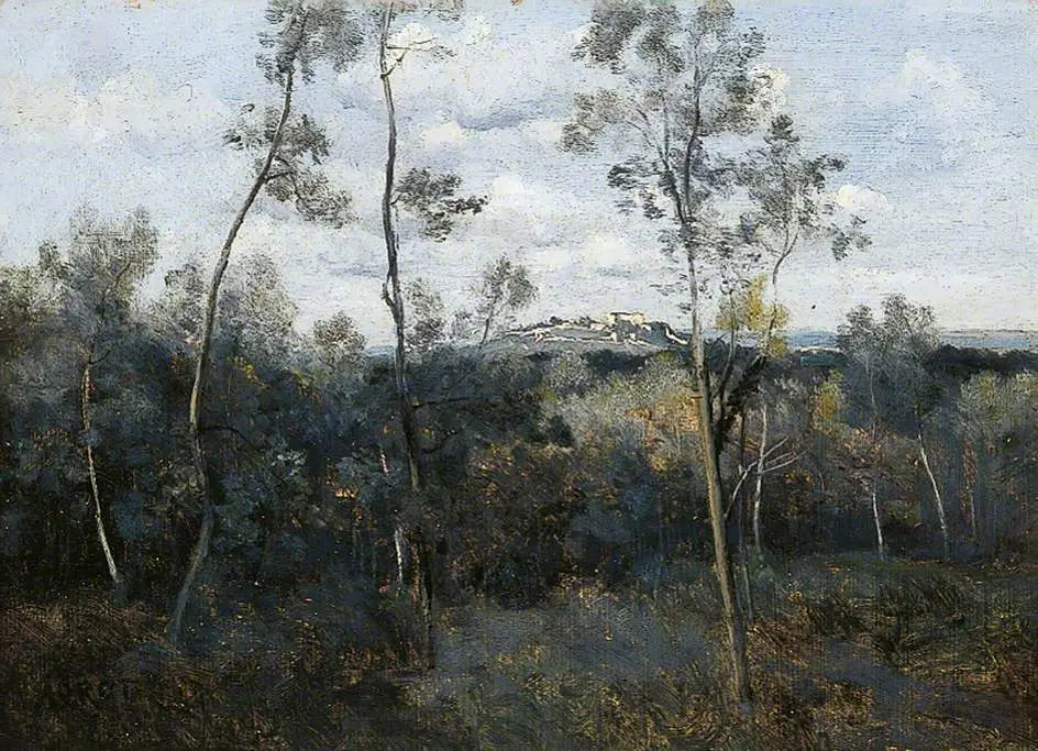 Le Mont-Valérien. Vue prise des bois de Meudon - Jean-Baptiste Camille Corot - Alpha Reproduction