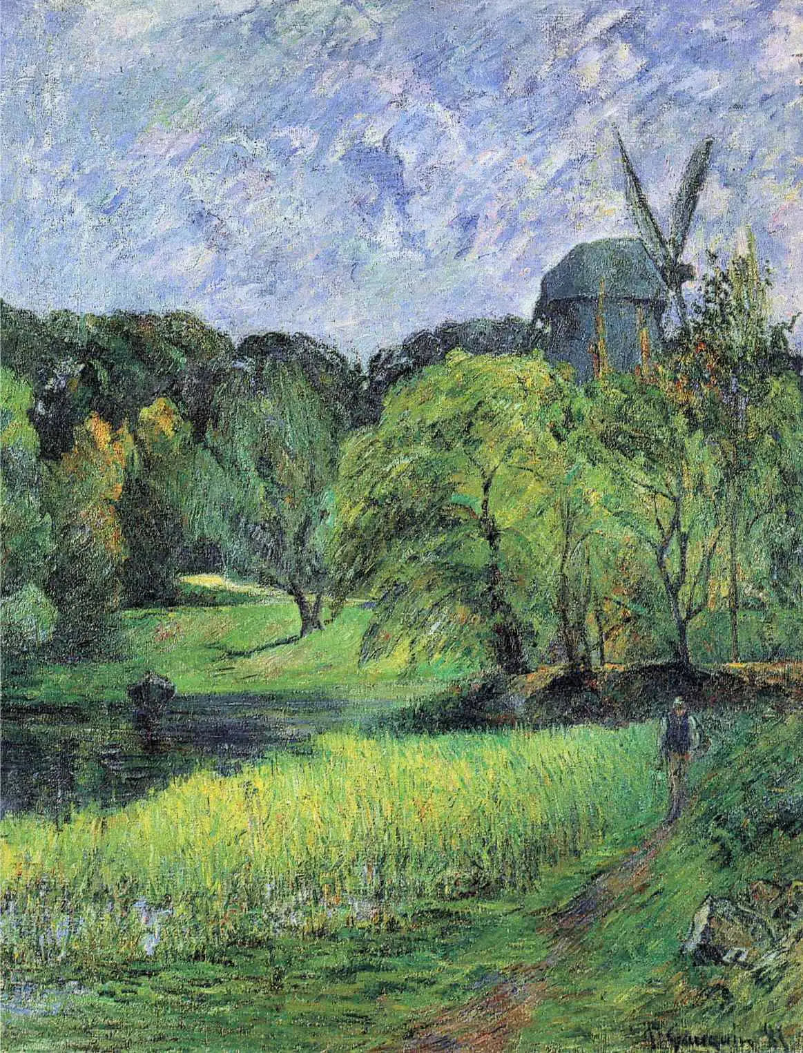 Le Moulin de la Reine dans le parc Østervold - Paul Gauguin image 1 tableau peint à l’huile sur toile