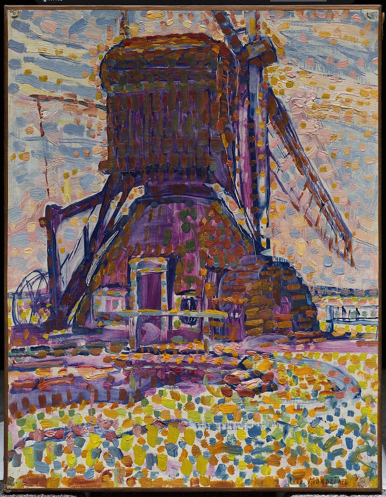 The Mill of Winkel, pointillist version - Piet Mondrian
