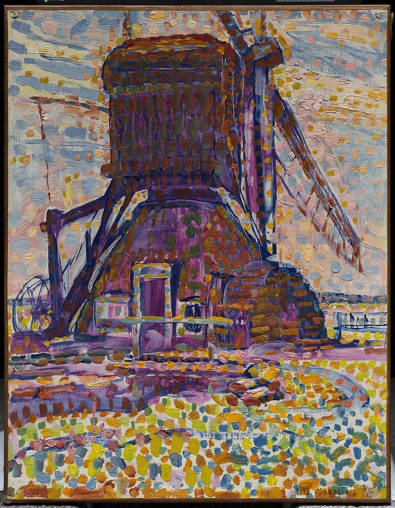The Mill of Winkel, pointillist version - Piet Mondrian