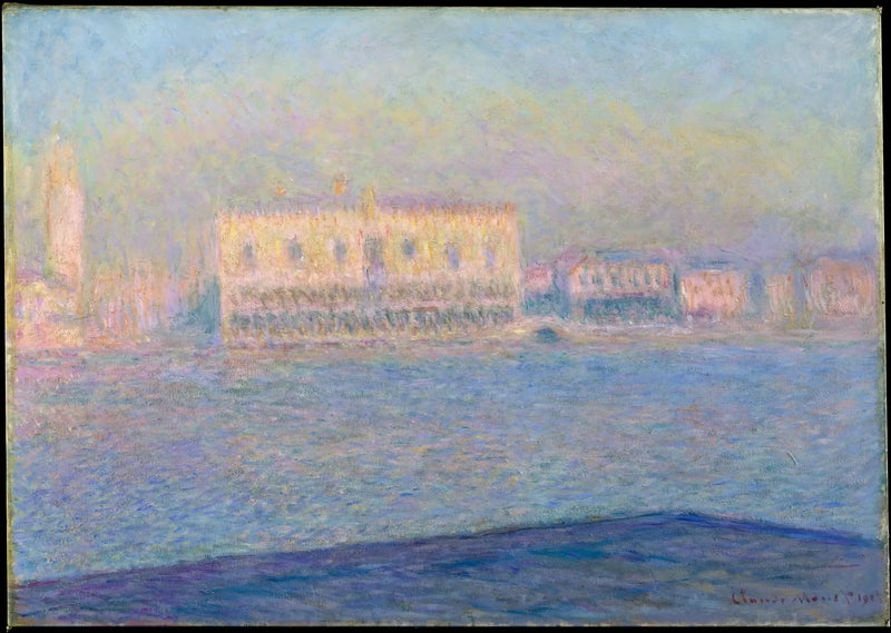 The Doge's Palace seen from San Giorgio Maggiore - Claude Monet