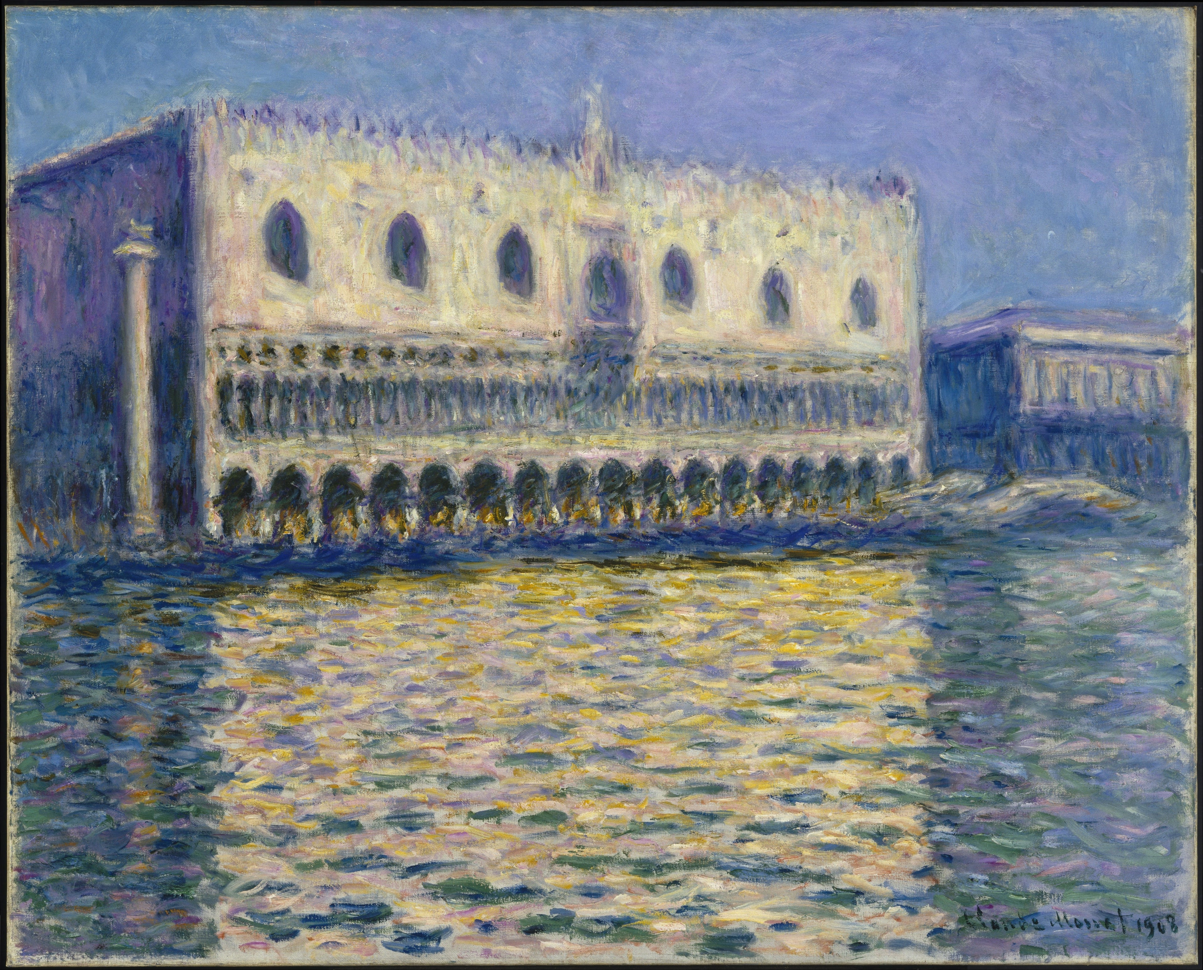 Reproduction du tableau « Le Palais ducal - Claude Monet » par Alpha Reproduction en peinture à l’huile