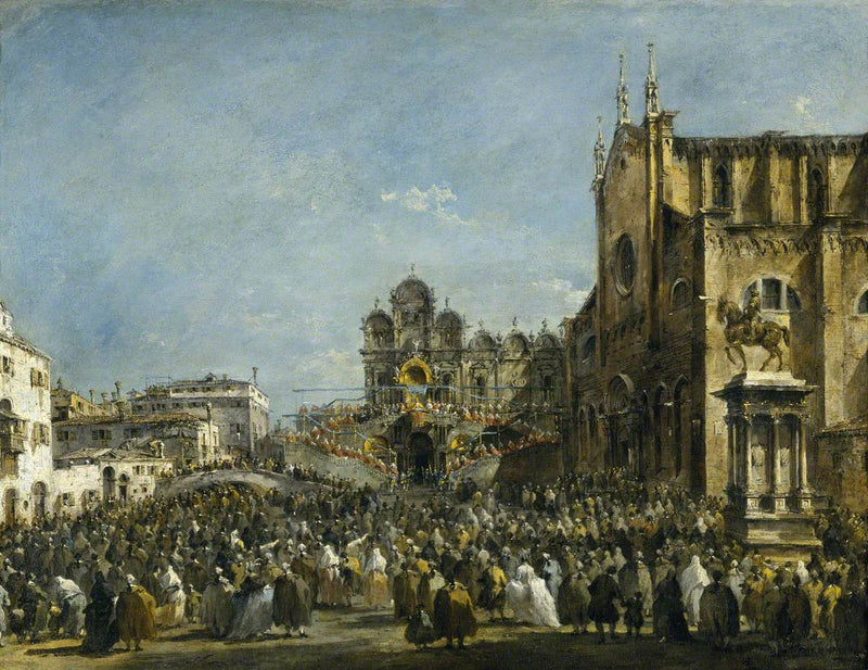 Pope Pius VI blessing the people of Venice in 1782 - Francesco Guardi