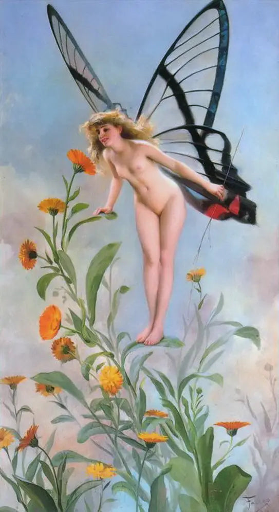 The butterfly - Luis Ricardo Falero