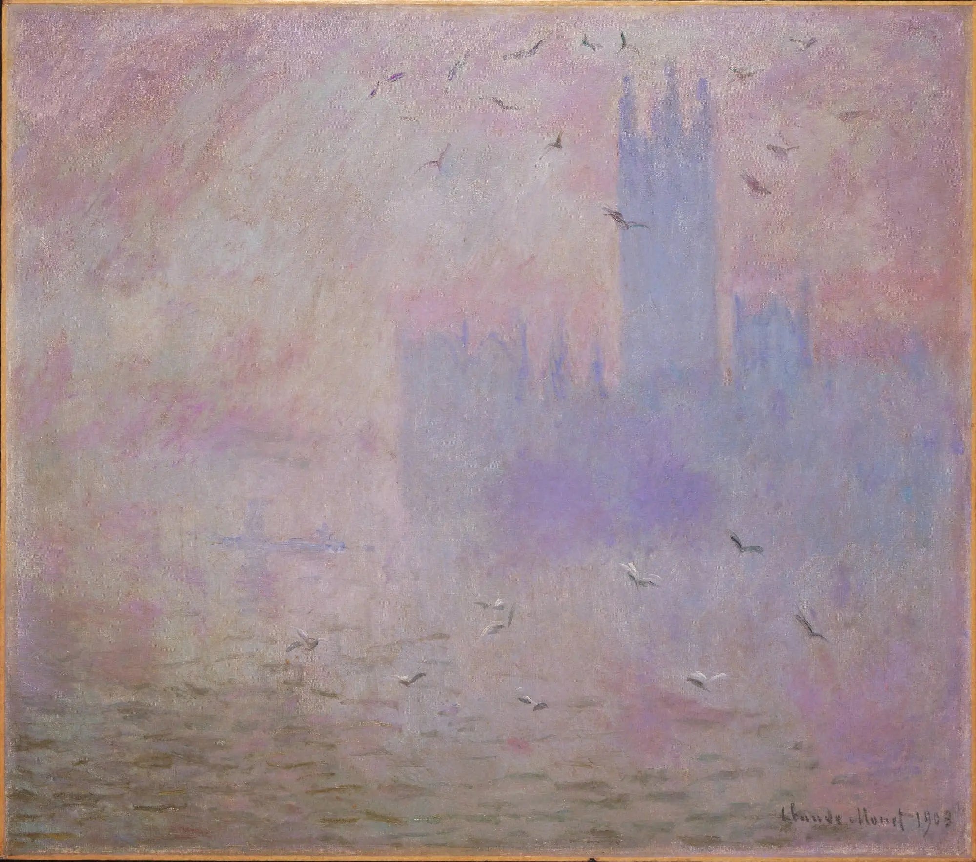 Le Parlement, les mouettes - Claude Monet image 1 reproduction d’œuvre d’art à l’huile