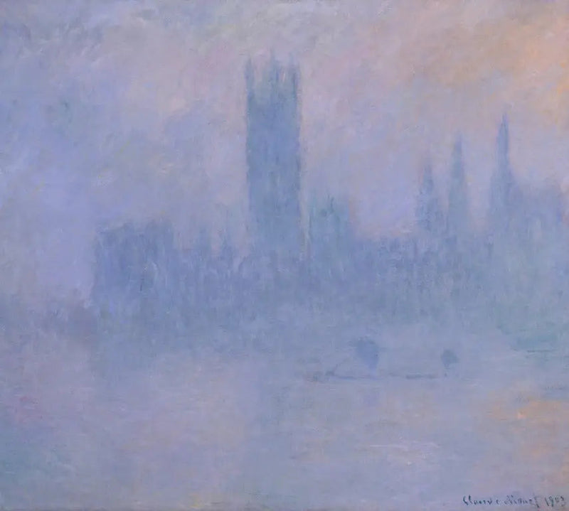 The Parliament, Symphony in Blue - Claude Monet