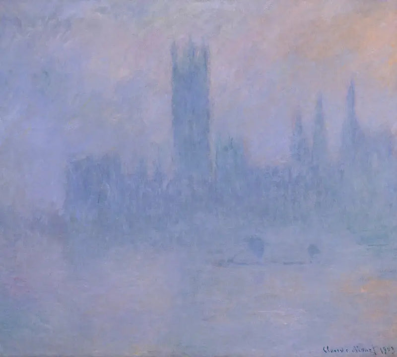 The Parliament, Symphony in Blue - Claude Monet