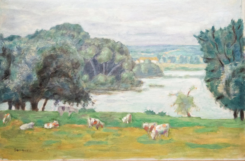 The Pasture, Riverbank of the Seine - Pierre Bonnard