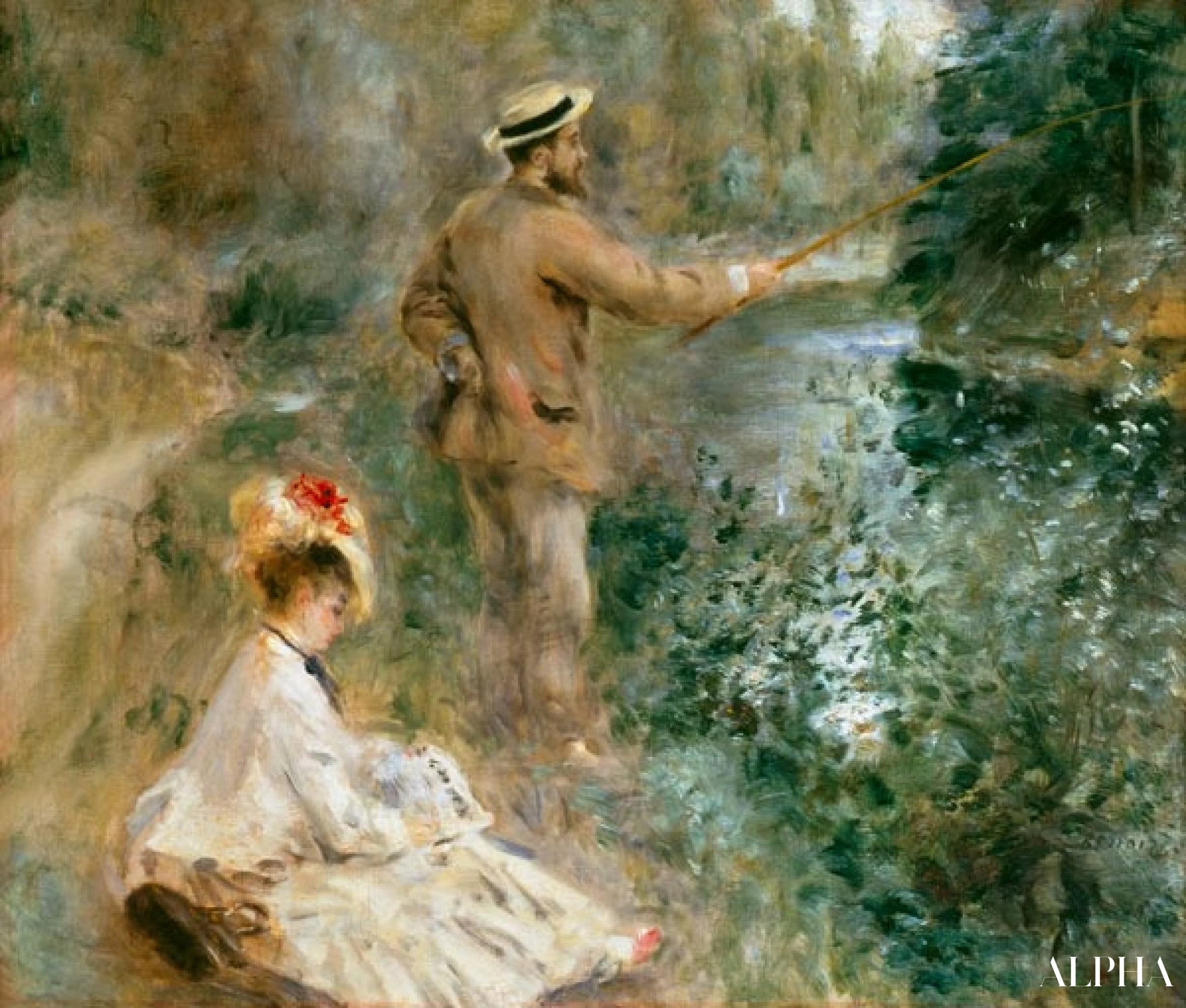 Le Pêcheur - Pierre-Auguste Renoir - Reproductions de tableaux et peintures haut de gamme