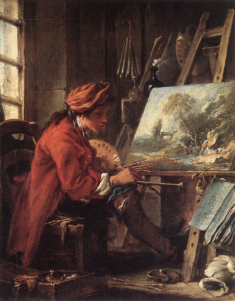 The Painter in His Studio - François Boucher