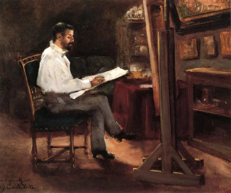 The painter Morot in his studio - Gustave Caillebotte