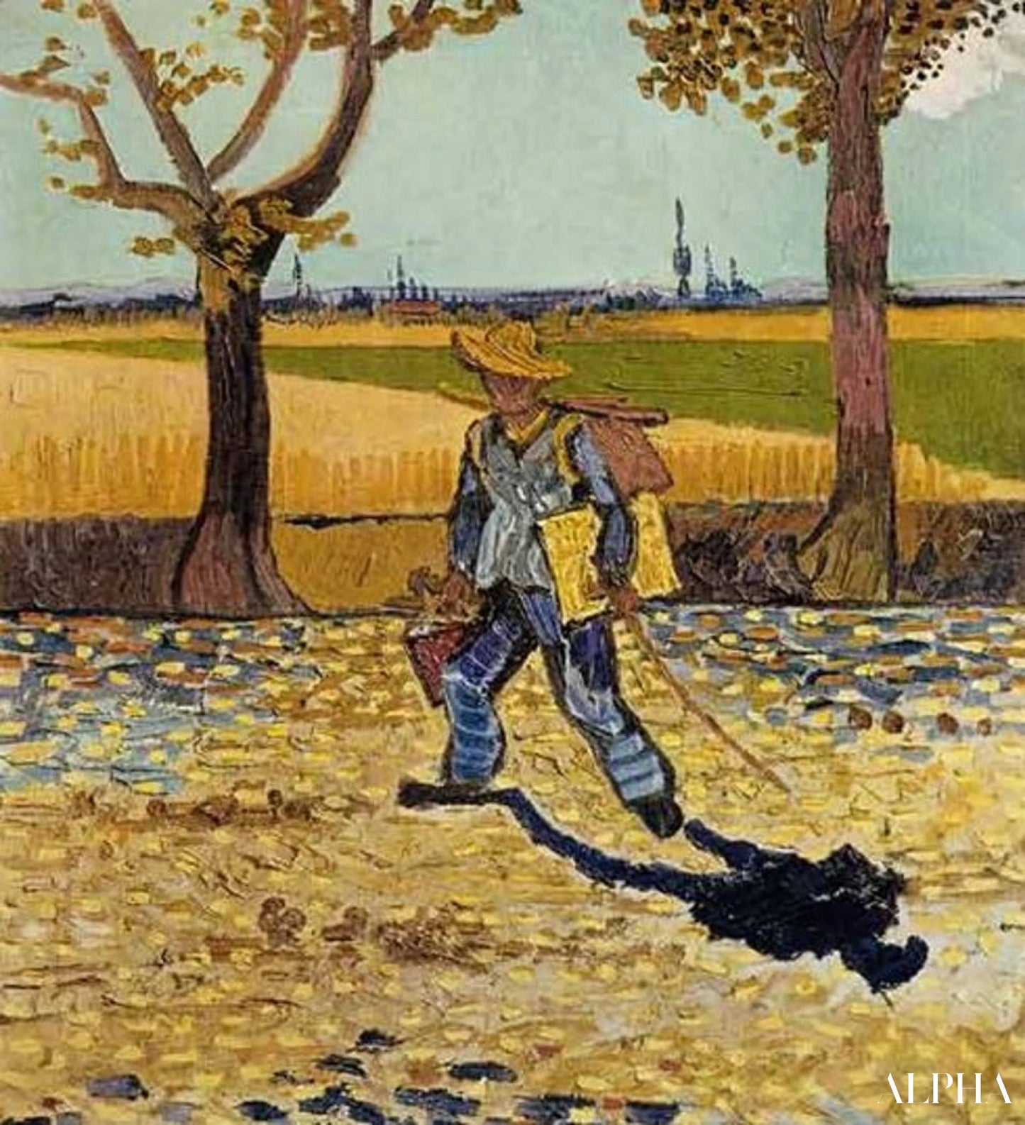 Le peintre sur le chemin de travail - Van Gogh - Reproductions de tableaux et peintures haut de gamme