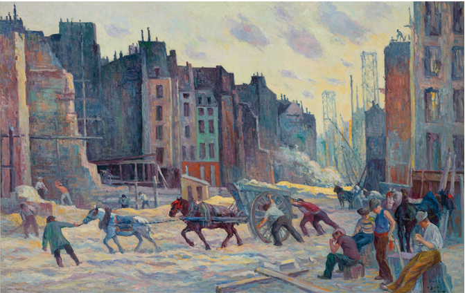 The Percement of Rue Réaumur - Maximilien Luce
