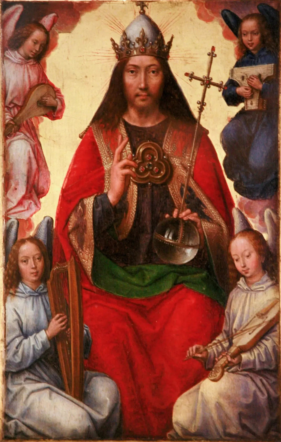 The Eternal Father surrounded by angels - Hans Memling
