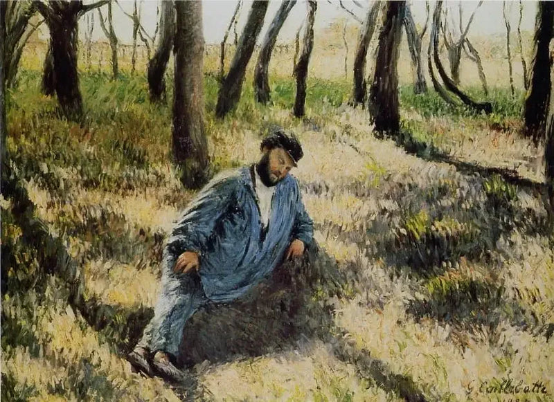 Father Magloire Lying in a Wood - Gustave Caillebotte
