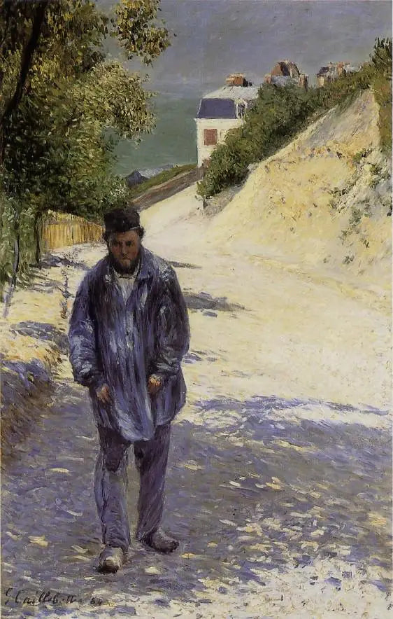 Father Magloire on the way to Saint-Clair in Étretat - Gustave Caillebotte