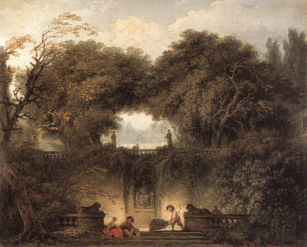 The Little Park - Jean-Honoré Fragonard