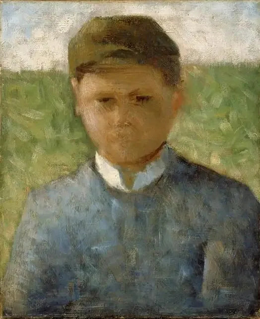 The Little Peasant in Blue - Georges Seurat