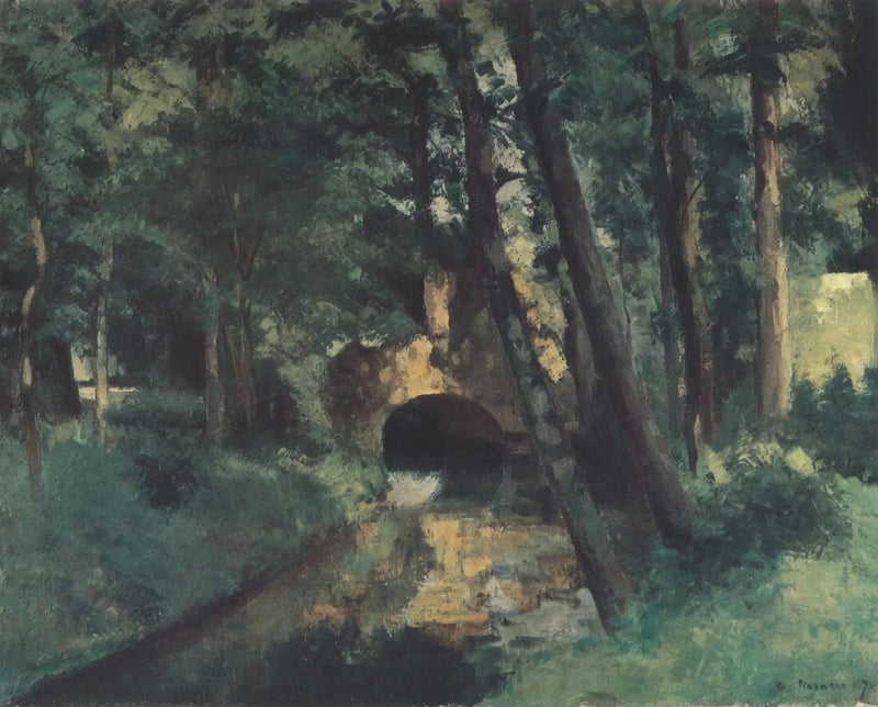 The Little Bridge, Pontoise - Camille Pissarro