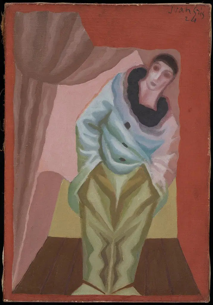 The Pierrot with Curtain - Juan Gris