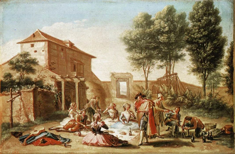 The picnic in the countryside - Francisco Bayeu