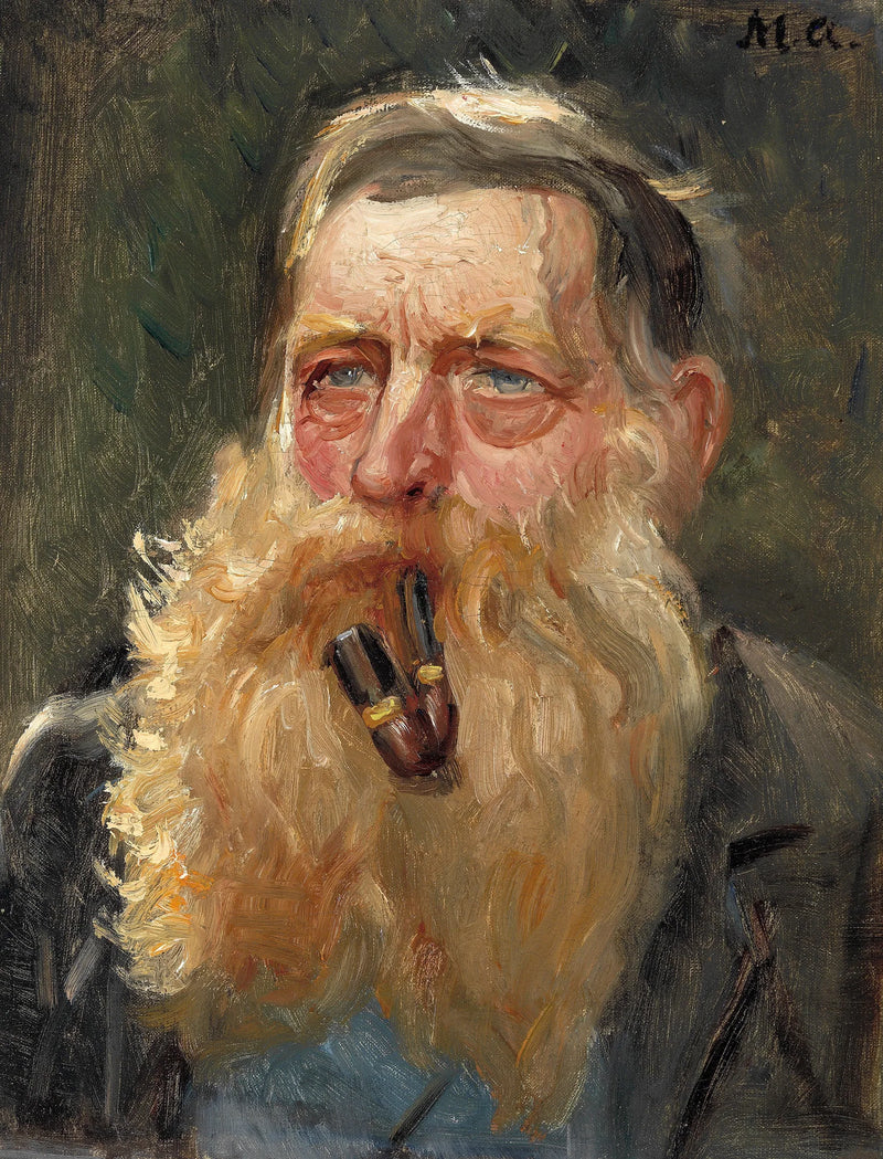 The diver, Mr. Nielsen, smokes a pipe. - Michael Peter Ancher