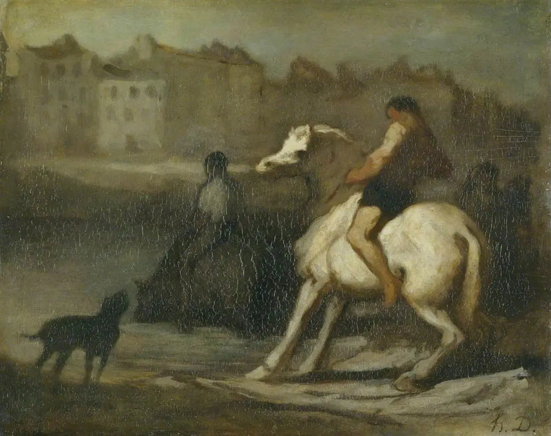 The Watering Place - Honoré Daumier
