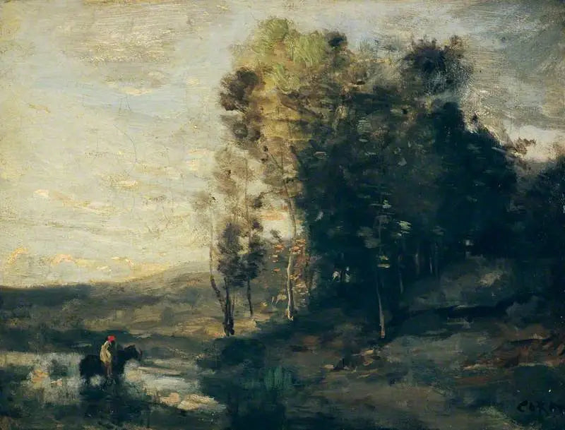 The Watering Place - Jean-Baptiste Camille Corot