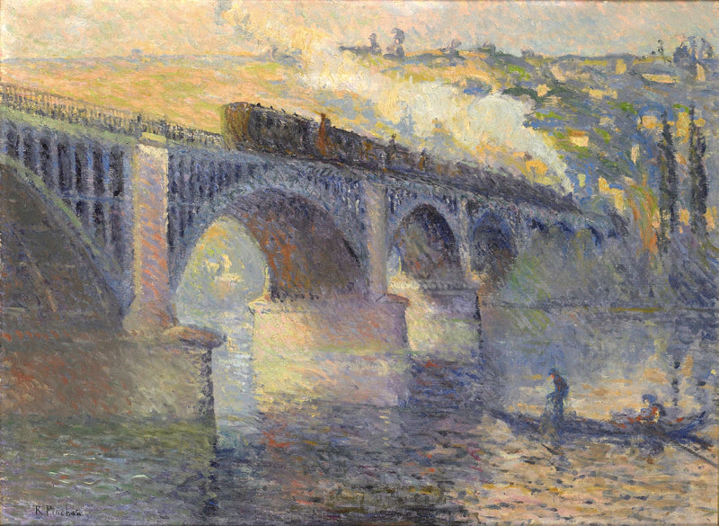 The Pont aux Anglais, sunset - Robert Antoine Pinchon