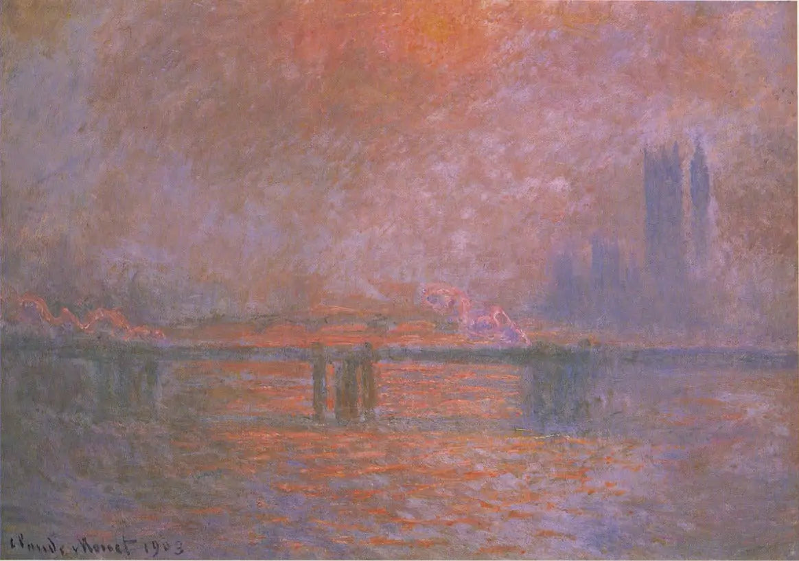 Reproduction du tableau « Le pont de Charing Cross, la Tamise - Claude Monet » par Alpha Reproduction en peinture à l’huile