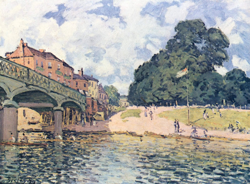 The Bridge at Hampton Court - Alfred Sisley