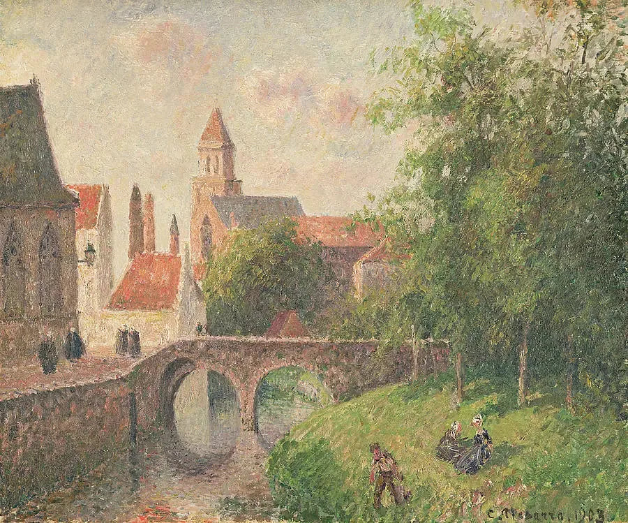 The Bridge of the Key in Bruges, Belgium - Camille Pissarro