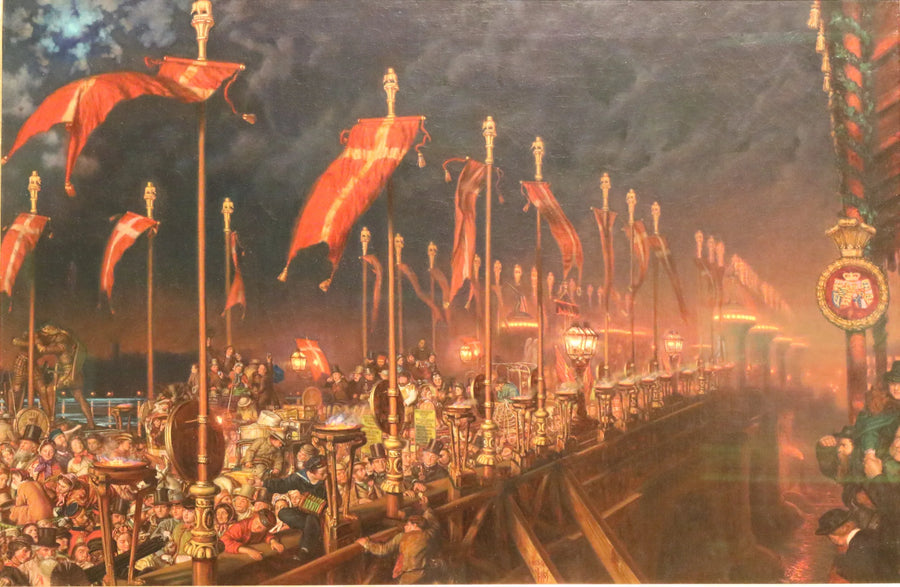 London Bridge on the Evening of the Wedding of the Prince and Princess of Wales - William Holman Hunt