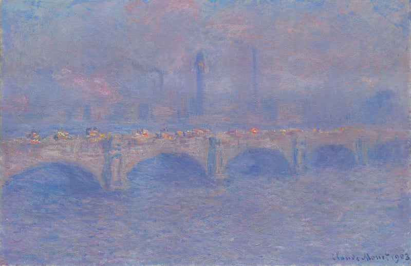 Waterloo Bridge, Effect of Sunlight - Claude Monet