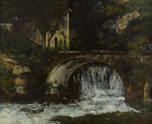 The Mill Bridge (source of the Loue) - Gustave Courbet