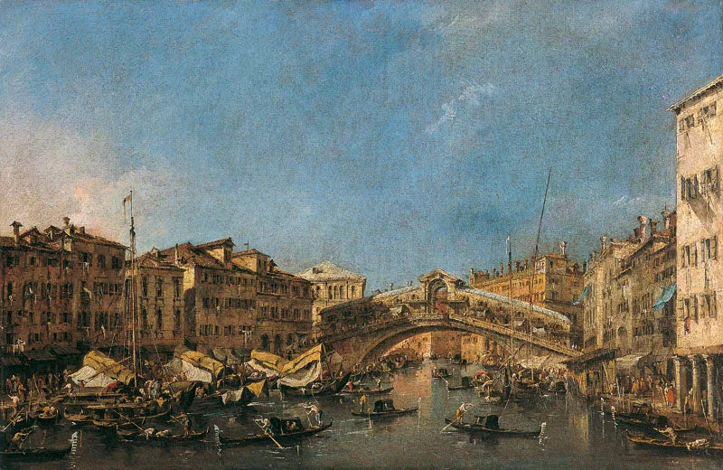 The Rialto Bridge in Venice - Francesco Guardi