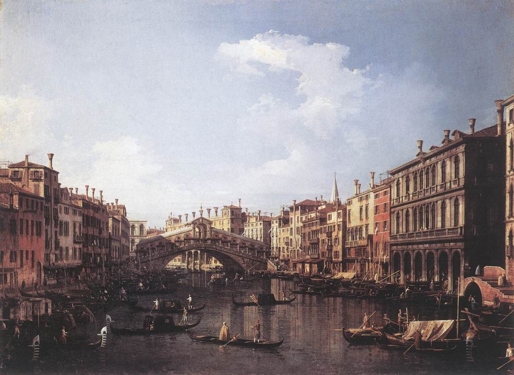 The Rialto Bridge from the south - Canaletto