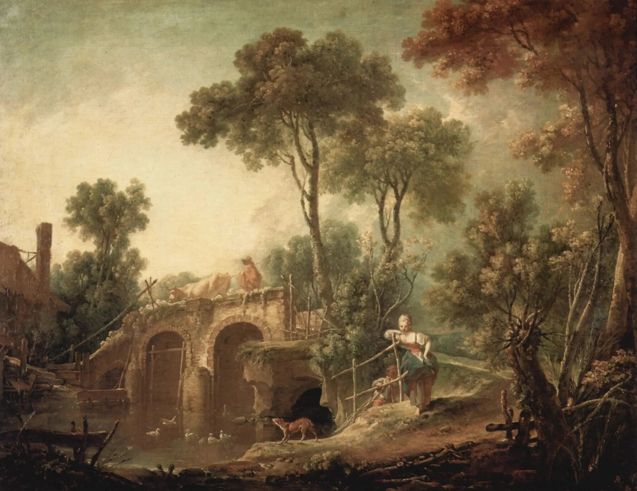 Le Pont - François Boucher image 1 copie de tableau peinte à la main