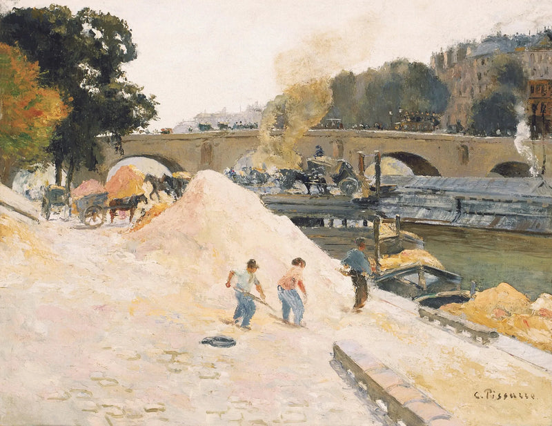 The Pont-Marie seen from the Quai d'Anjou - Camille Pissarro