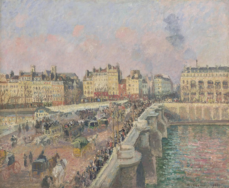 The New Bridge, Afternoon - Camille Pissarro